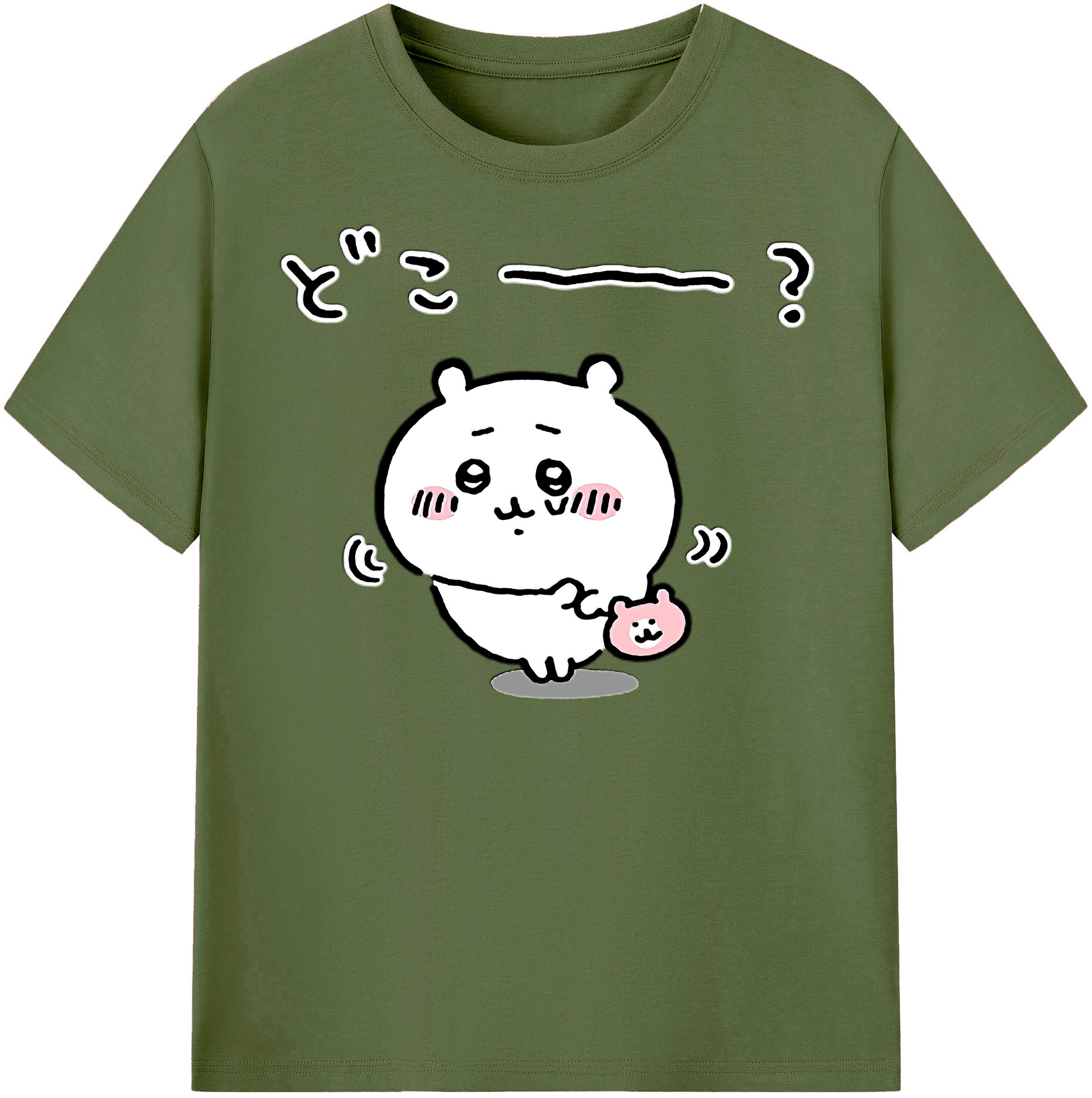 （画像用） ちいかわ ちいかわ Chii-kawa chiikawa 綿100％半袖Tシャツ（フロントプリント）